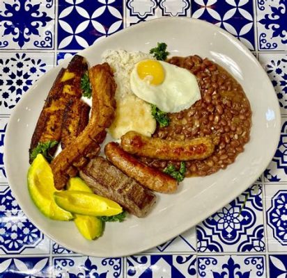  Bandeja Paisa:  Kreacja smakowa obfitująca w aromaty mięsa i pikantne akcenty warzyw!